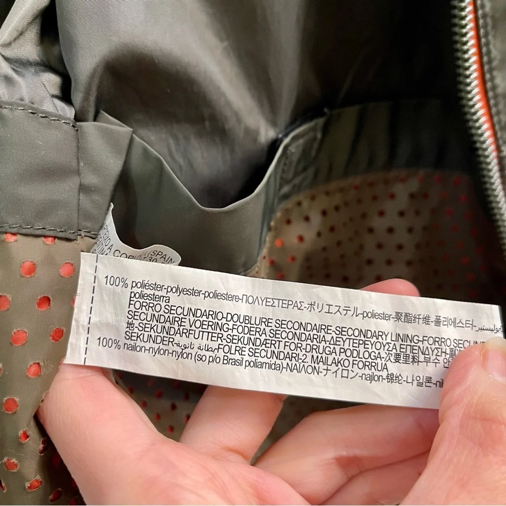 Men’s Zara long sleeve windbreaker medium olive jacket outerwear - medium - Picture 7 of 7